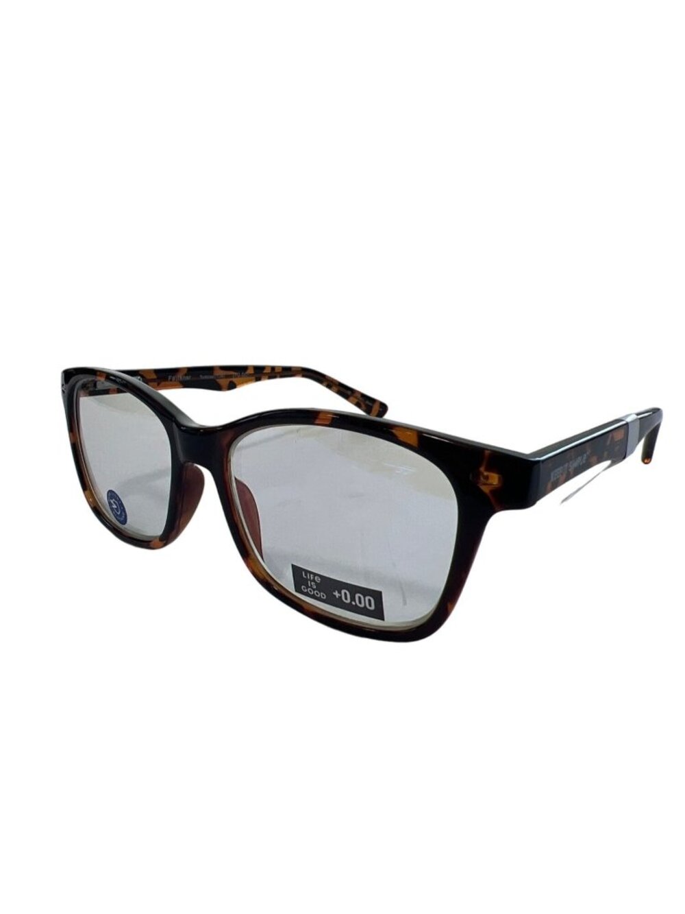 Life Is Good Glasses +0.00 Faulkner Blue Light Blocking Tortoise Readers NEW